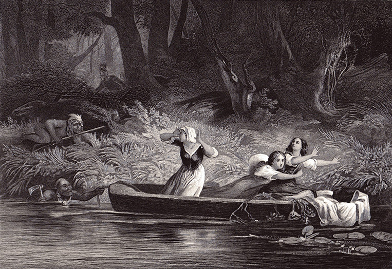 Capture of the Daughters of Danl Boone & Callawayn by the Indians